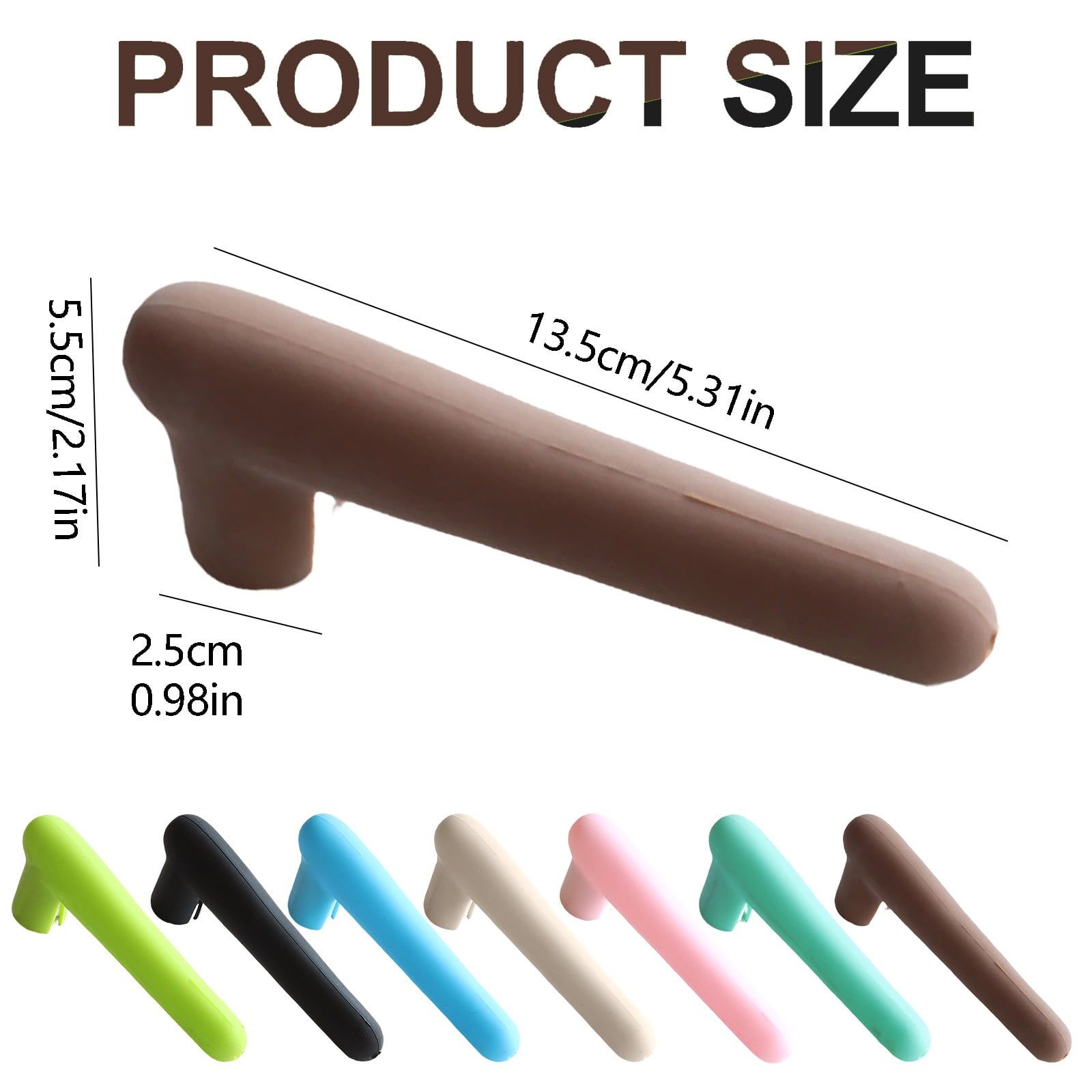Door Handle Covers, Heavy Duty Door Knob Covers Silicone Door Handle Glove Covers Anti-Static Safety Door Knob Protector for Flat Square Door Levers (Beige/1 — image 2