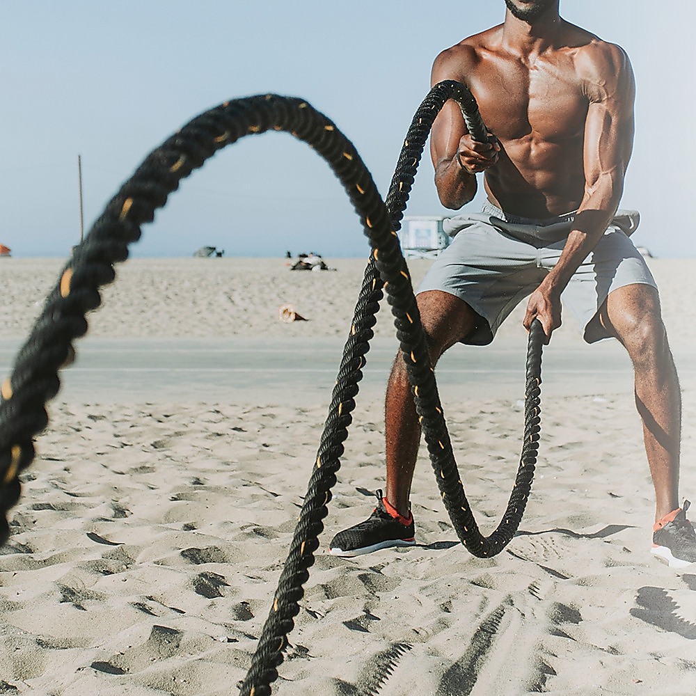 Battle Rope Dia 3.8cm x 9M length Poly Exercise Workout Strength Training โ image 2