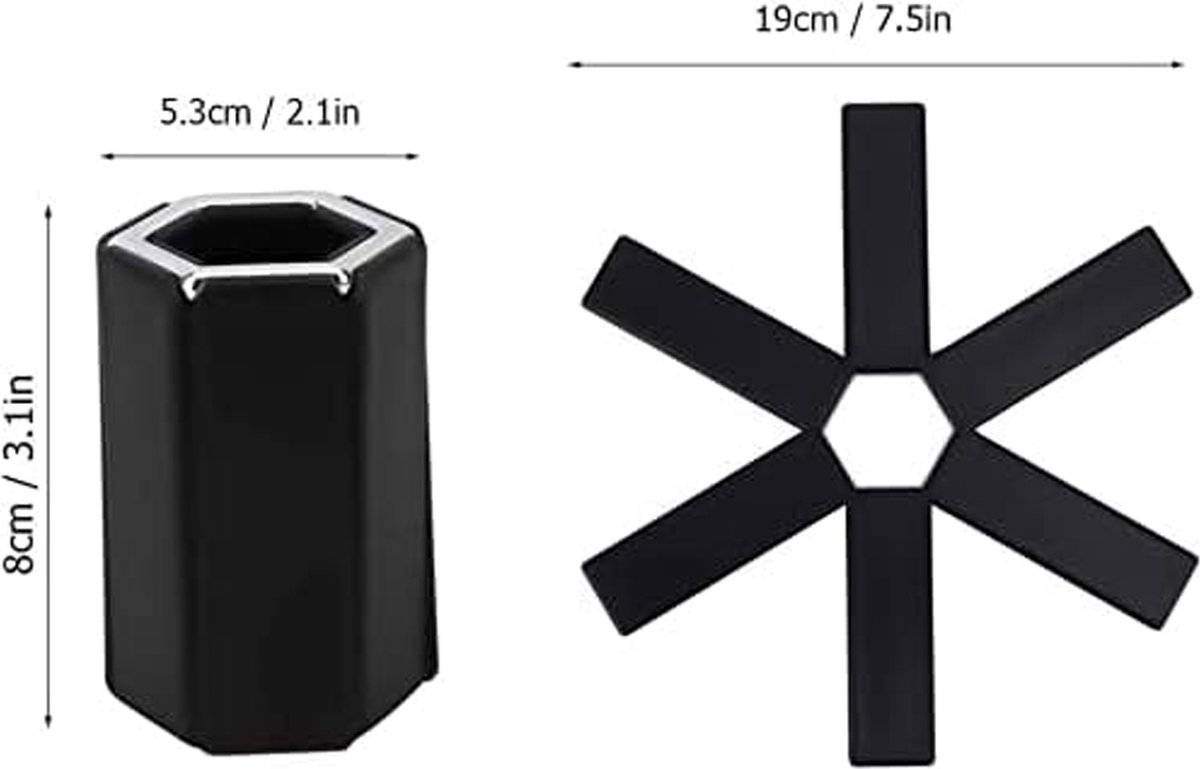 Pot Coaster - 4 Pieces - Coaster - Pot Holders - Pot Rack - Foldable - Heat Resistant - Non-Slip - Stylish Design - Practical - Foldable - Durable - Washable — image 5