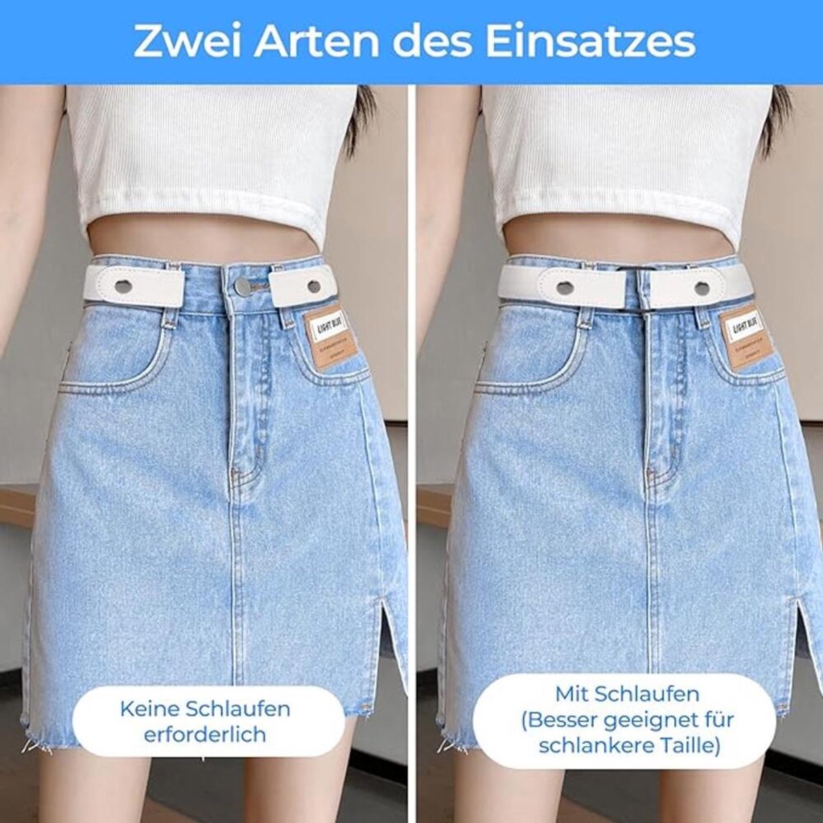 Buckle-Free Belt - 4 Pieces - Elastic Belt Without Buckle - PU - Buckle-Free & Elastic Belt for Women & Men - Buckle-Free Belt - Belt Without Holes - Suitable β image 3