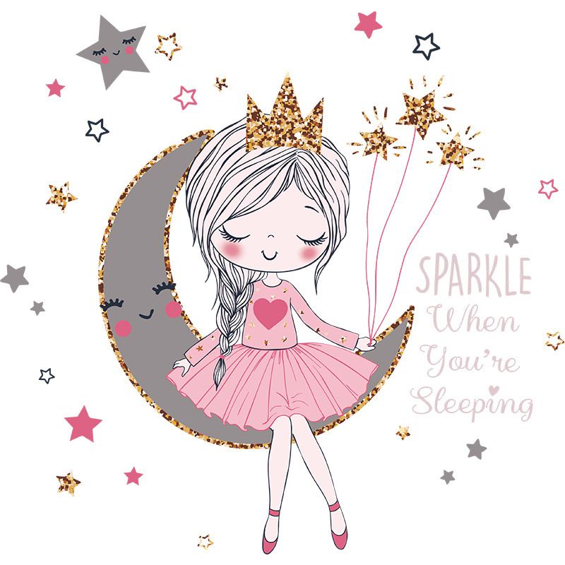 Colorful, cute and lovely children's wall stickers, detachable wall stickers, DIY decoration for children's and girls' bedrooms