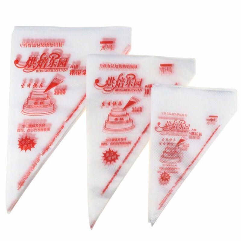 100-200Pcs Disposable Piping Bags For Cake Decor Icing Frosting Piping Nozzles - Yellow (Thick)-Small *100 PCS — image 3