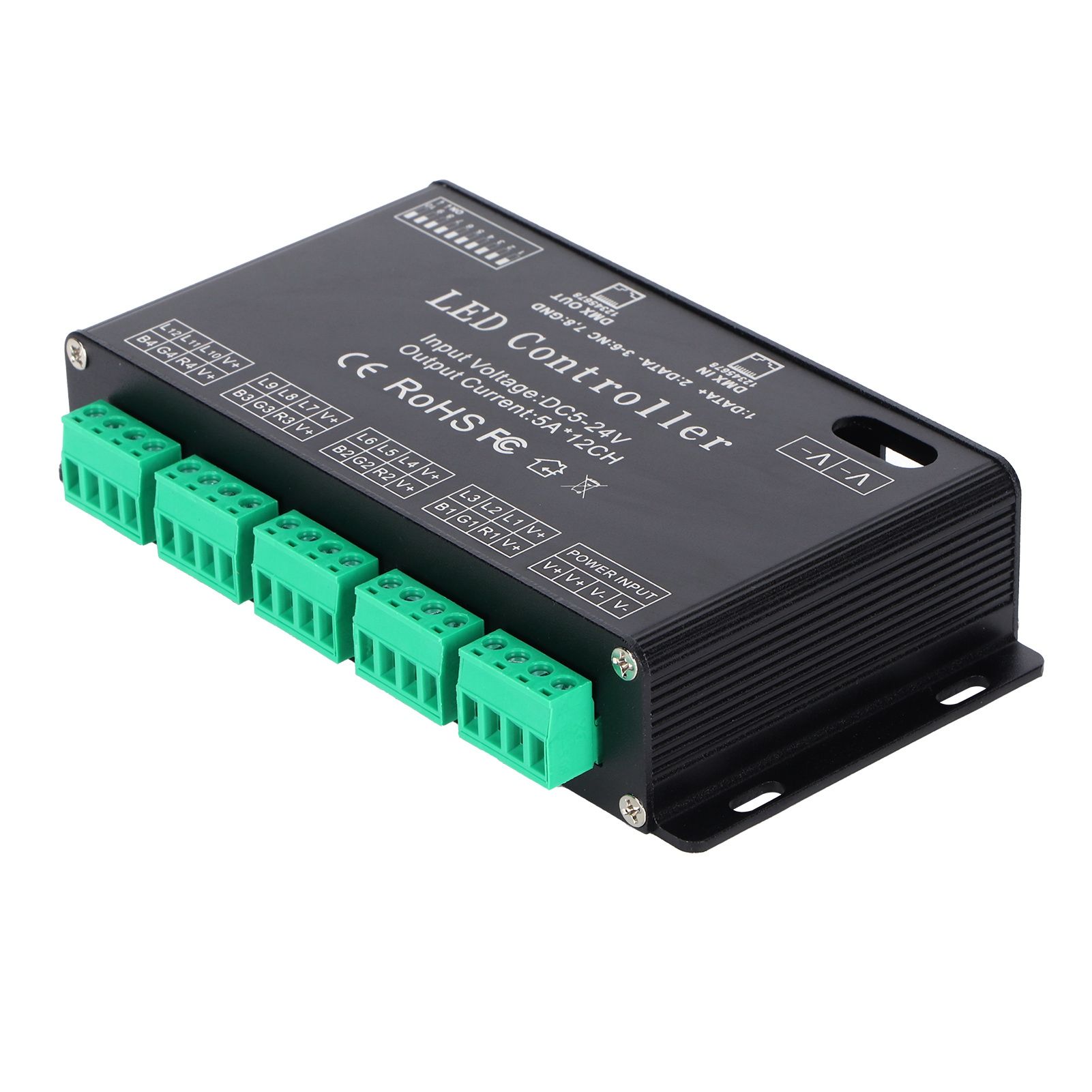 12 Channel DMX Constant Decoder RGB LED Light Strip Controller DMX512 Decoder DC5-24V β image 6