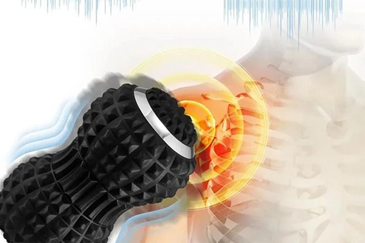 Vibrating Roller Massager Electric Massage Ball Back Foot Muscle Pain Relief-Black โ image 3