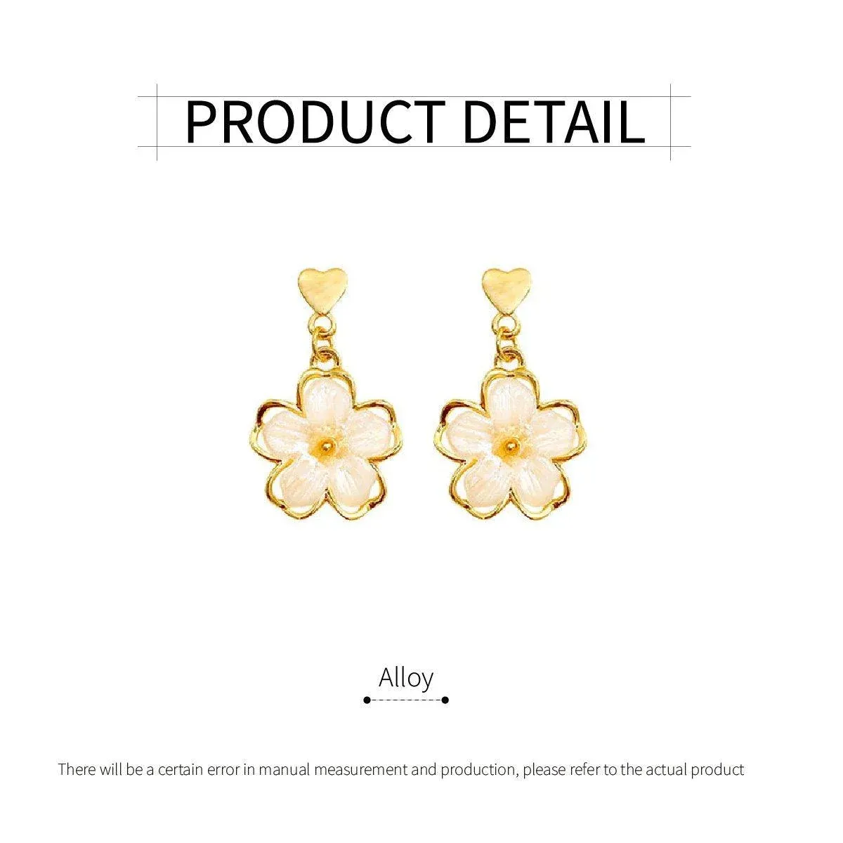 Flower Stud Earrings Premium Quality Elegant Jewelry Women Fashion Accessories — image 3