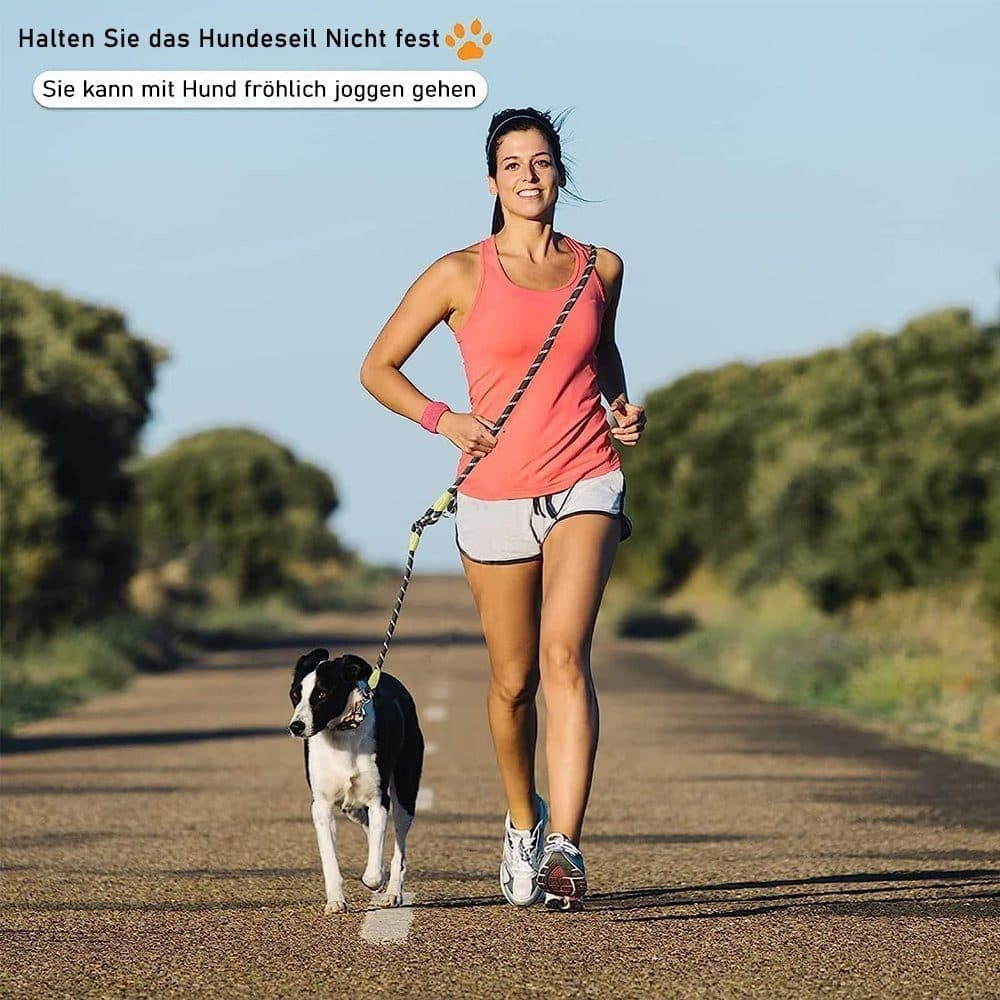 Reflective Hands-Free Dog Leash with Shoulder Strap for Jogging, Compatible with Small and Medium Dogs, Pink — image 3