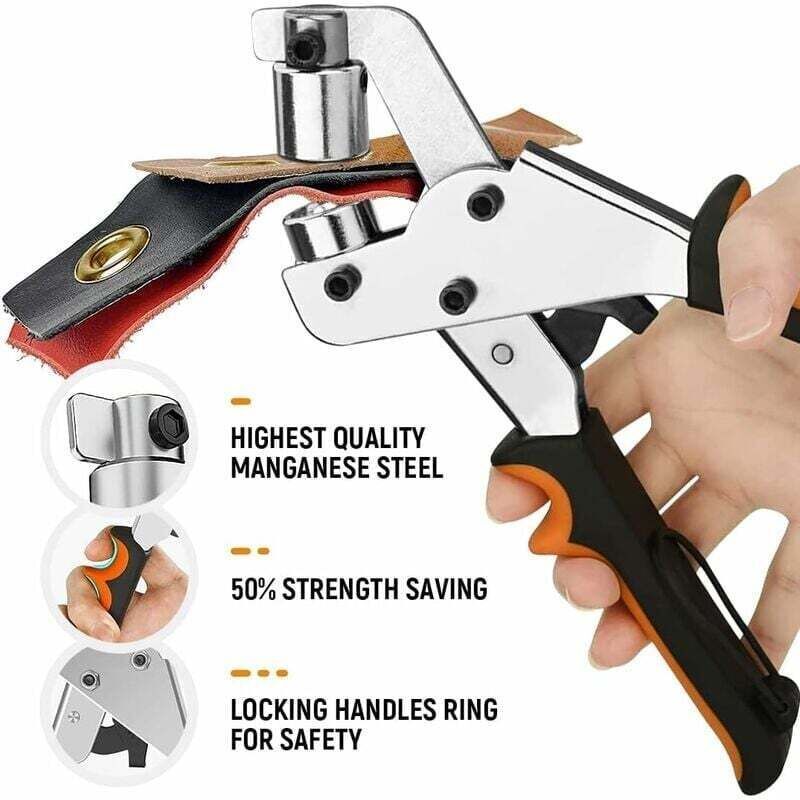 300 Pack Tarpaulin Eyelet Pliers, Eyelets, Diameter, Portable Eyelet Pliers for Fabrics, Tarpaulins, Leather, 10 mm โ image 2