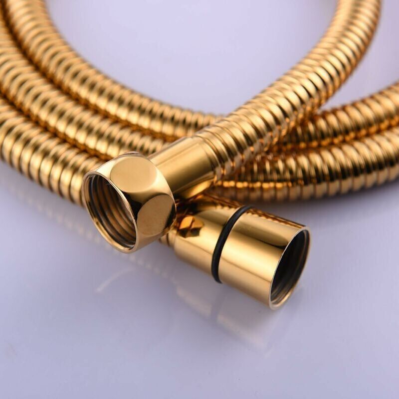 Gold Anti-Kink Flexible Shower Hose Stainless Steel with Solid Brass Connector, 1.5 m, 59 Inch — image 2