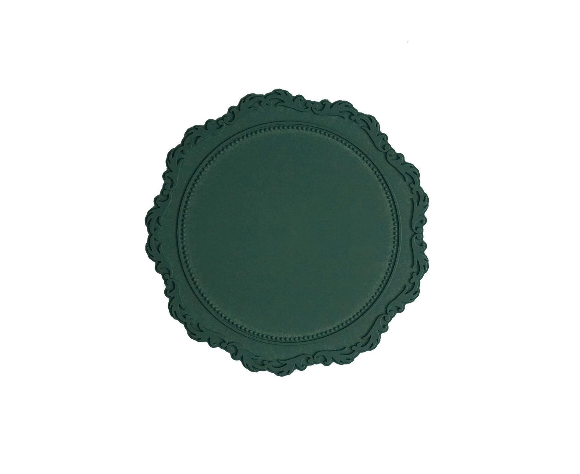 Vintage Lace Decor Serving Tray Retro Style Beautiful ABS Resin Coffee Tray for Home-Atrovirens