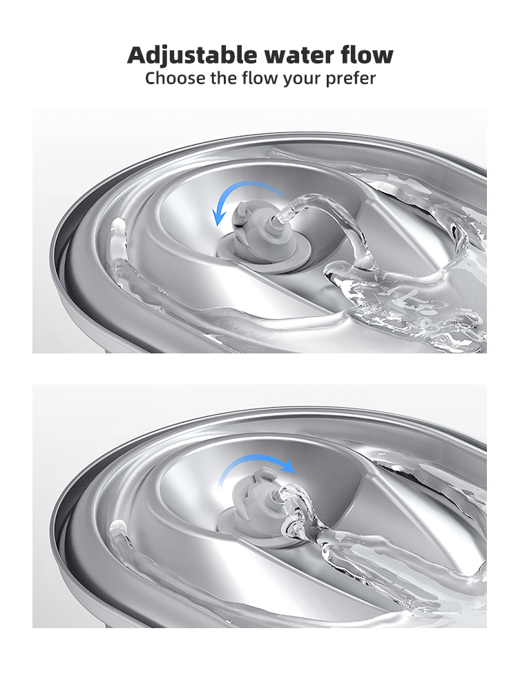 YES4PETS 2L Automatic Electric Pet Water Fountain Dog Cat Stainless Steel Feeder Bowl Dispenser โ image 4