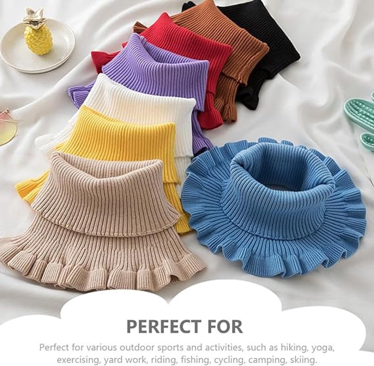 Neck Warmer - Faux Turtleneck - Knitted Warm Neck Warmer - Wearable for Everyday Use - Winter Essential for Women (Black) — image 3