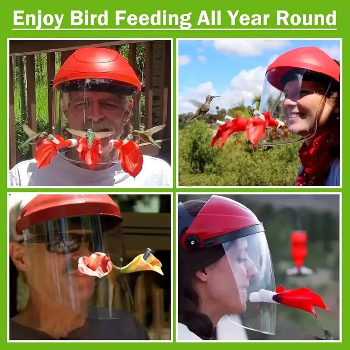 Outdoor Head Mounted Bird Feeder Portable Helmet Bird Feeder Wild Birds Feeding โ image 5