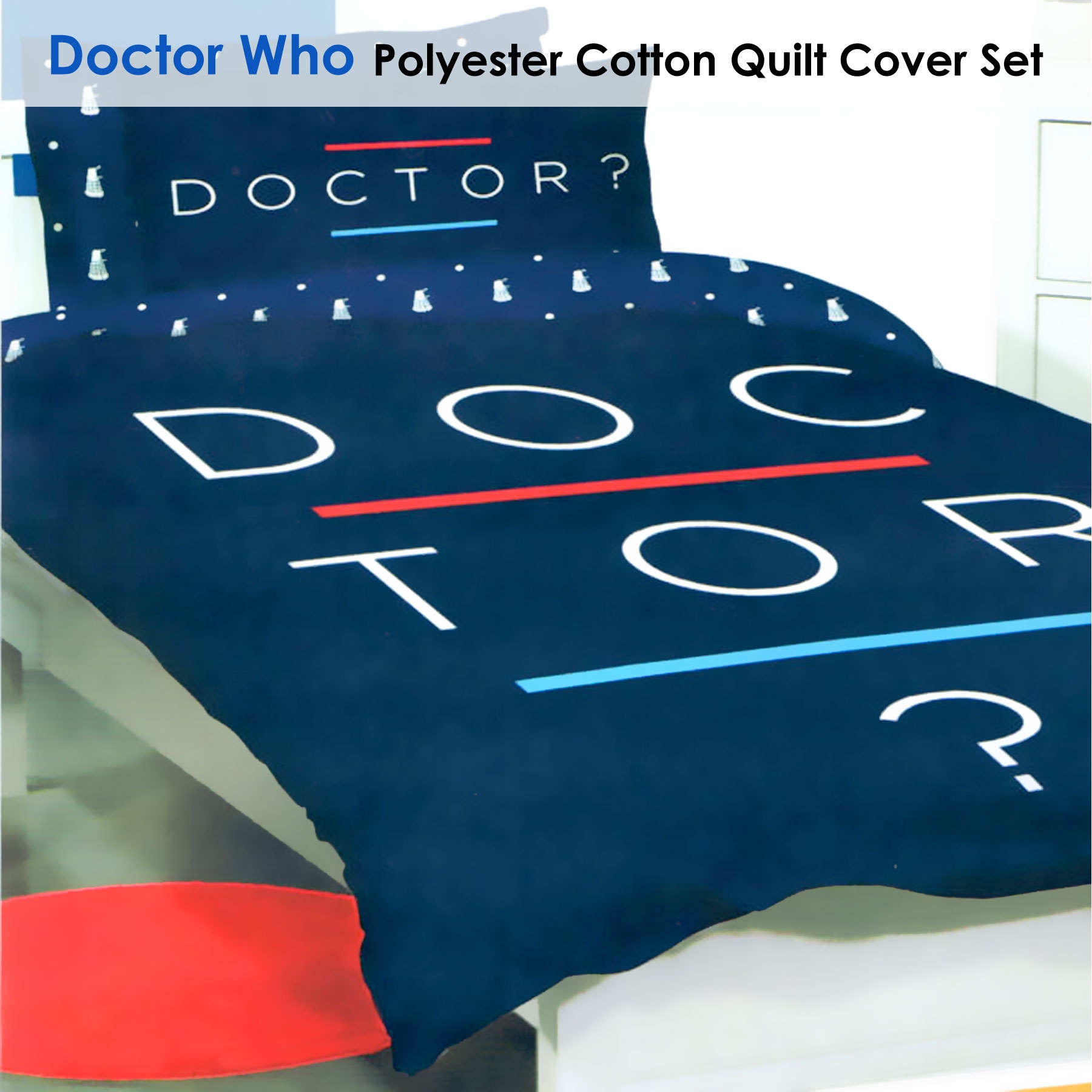 Doctor Who Quilt Cover Set Queen — image 2