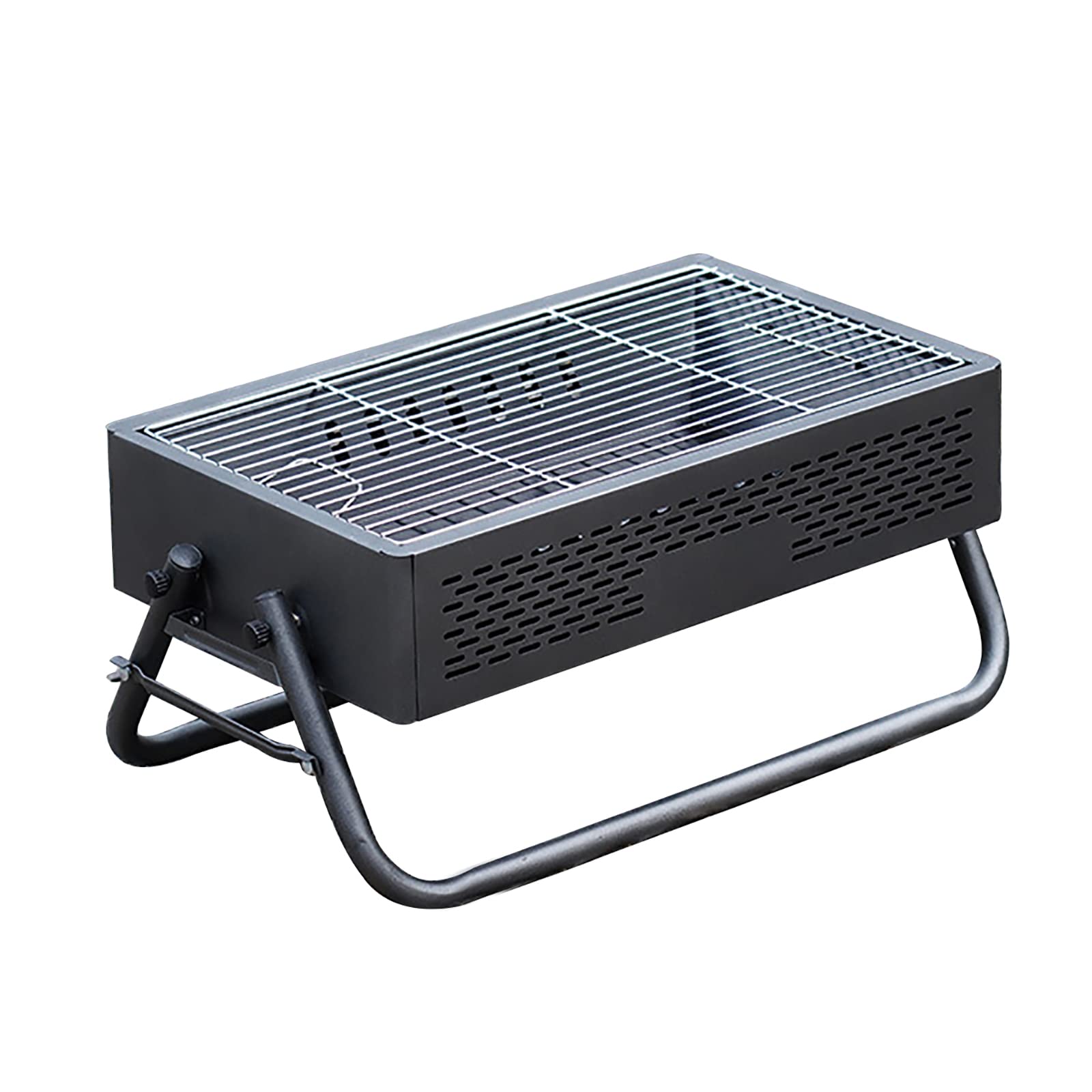 Portable Charcoal Grill with Foldable Legs & Stainless Steel Grate โ Compact Outdoor BBQ for Camping, Picnics & Backyard Gatherings (Gray)