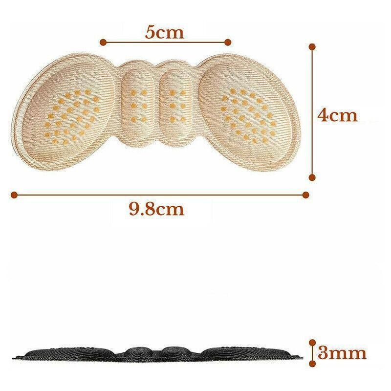 1Pair Thin Heel Insole Heel Protectors Heel Pads Shoe Liner Shoe Inserts Heel Grip - Apricot — image 4