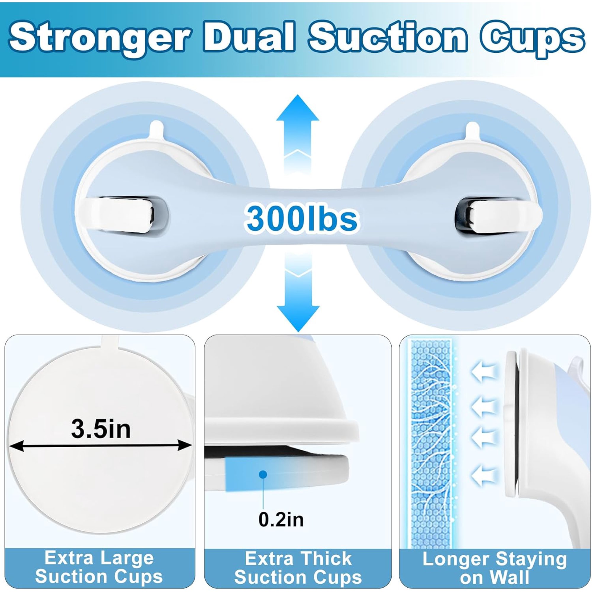 Shower Foot Rest for Wall, Shower Pedicure Foot Stool for Shaving Legs Bathroom Stool with Powerful Suction Cups Foot Stand for Inside Shower Suitable for โ image 3