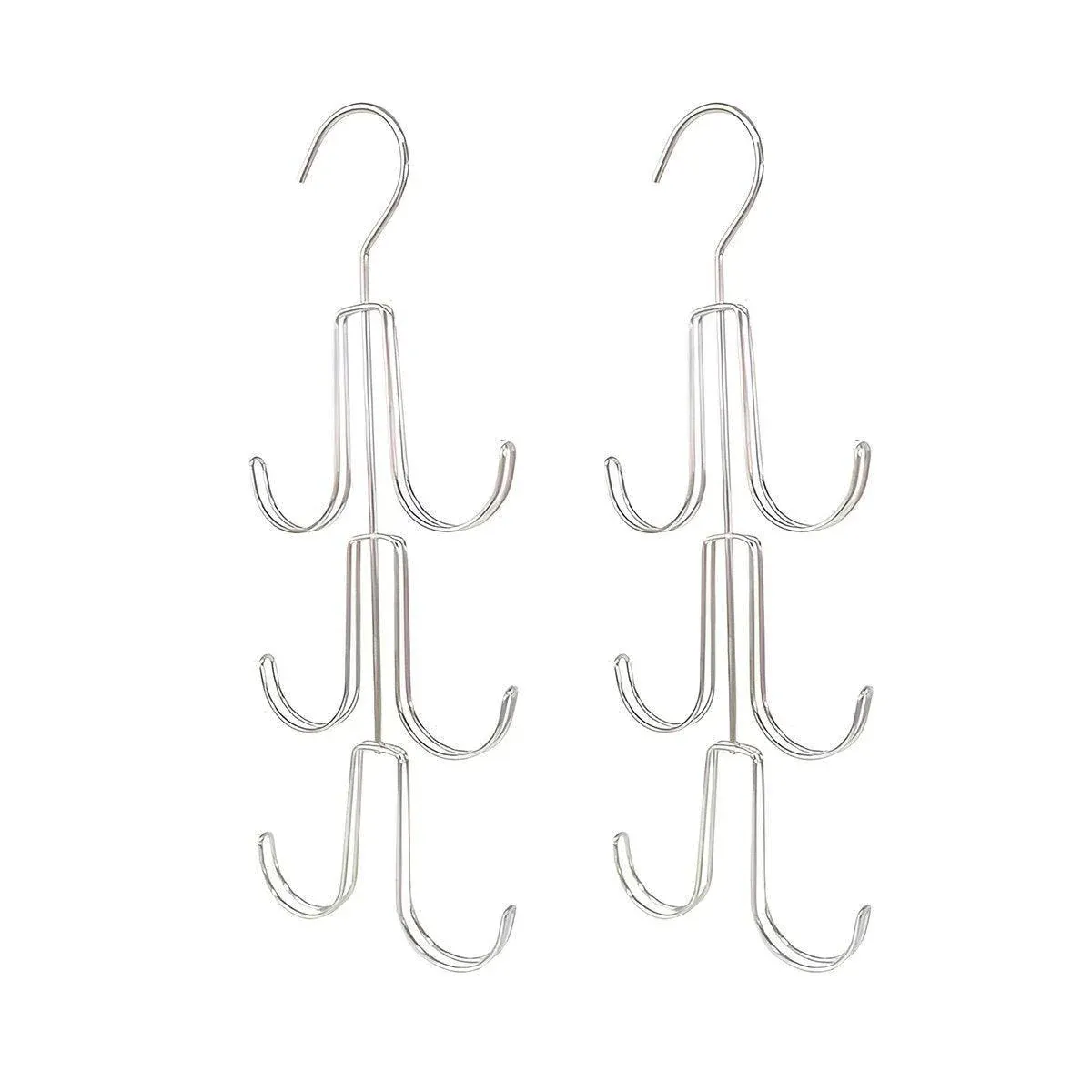 2X Purse Hanger Organizer for Closet Purses 6Storage Capacity Hook Wardrobe Rack — image 2
