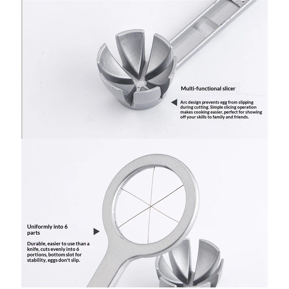 Best Utensils Stainless Steel Egg Slicer Wedger Cutter, Divides Hard Boiled Eggs Into 6 Equal Segments In One Action โ image 3