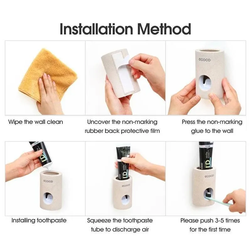 Wall Mounted Automatic Toothpaste Dispenser with Dual Push Slot Design โ image 3