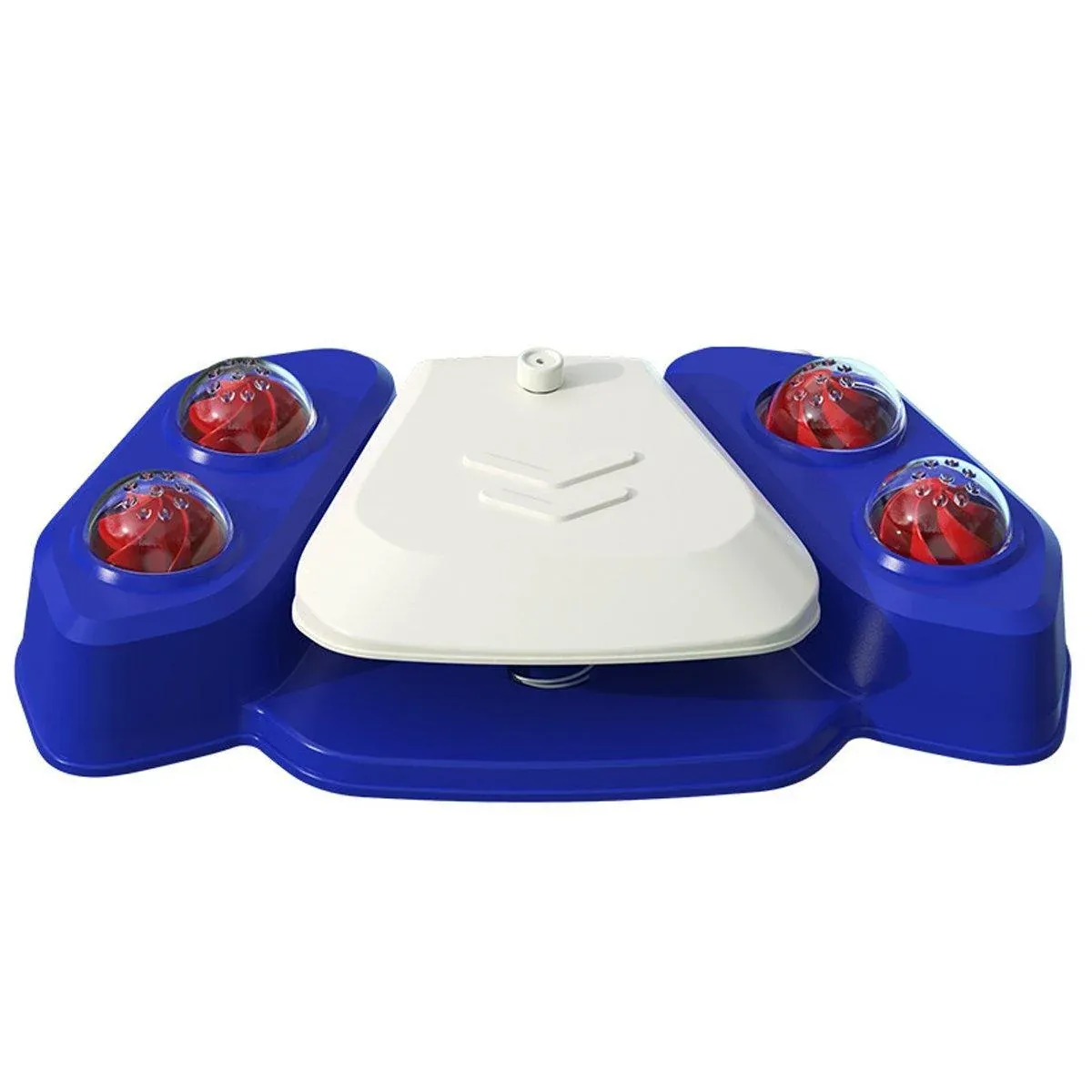 Automatic Water Feeder Dispenser with Bath Spray and Footstep Dog Toys for Pets - Blue