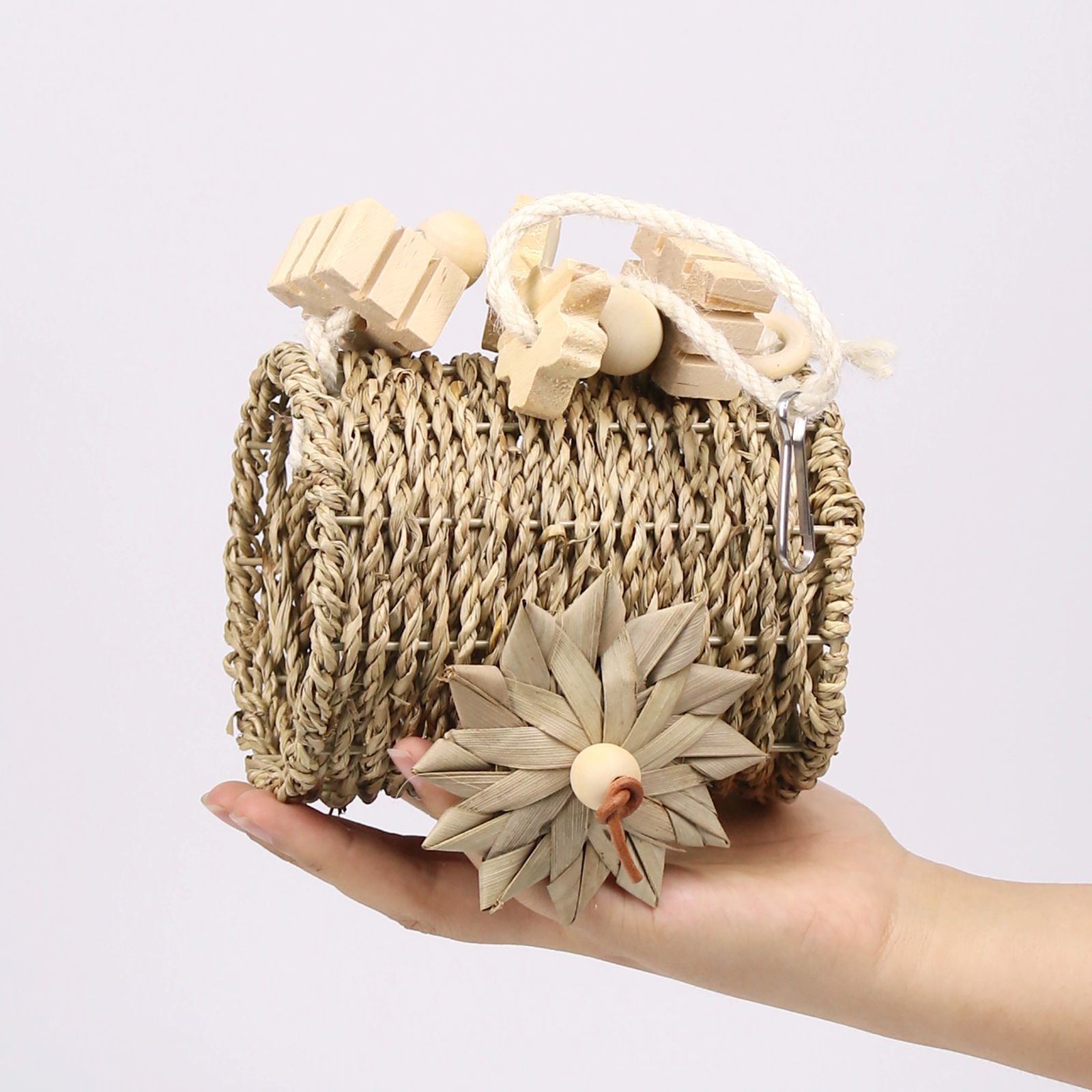 Bird Cage Accessories, Straw Woven Nests, Hanging Beds, Bird Houses, Bird Supplies, Straw Woven Bites, Soothing Puzzle Birds Toys — image 4