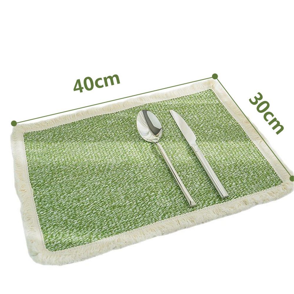 Cotton Frayed Placemats Set of 4 Dining Table | Rustic Vintage Boho Washable Easter Placemat for Outdoor Parties BBQ's Wedding, Special Occasions β image 5
