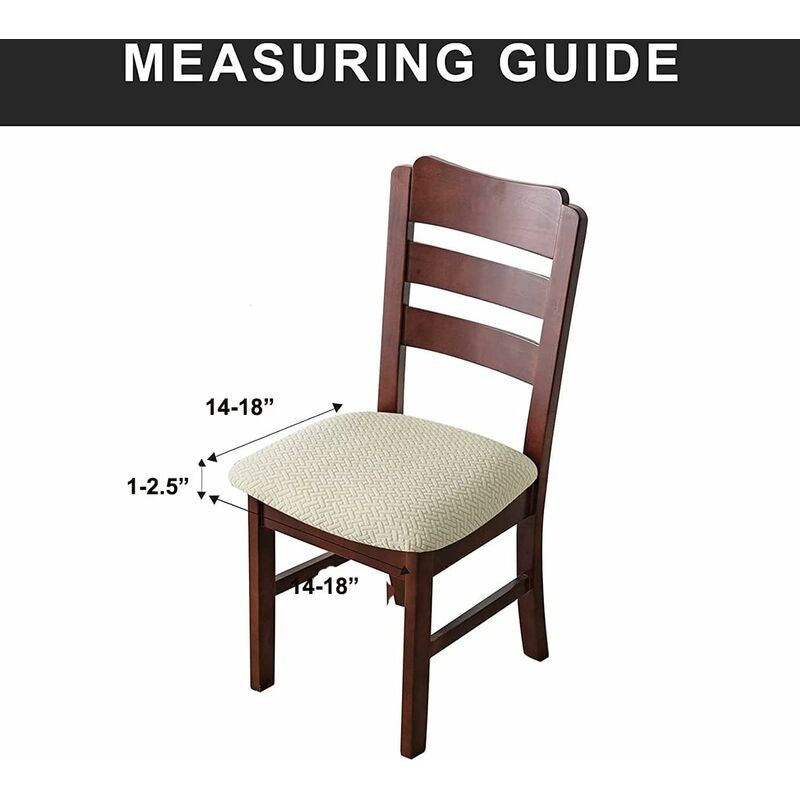 Chair Cover 2/4 Pieces Chair Cushion Cover Waterproof Chair Seat Cover Removable Washable Jacquard Elastic Chair Seat — image 4