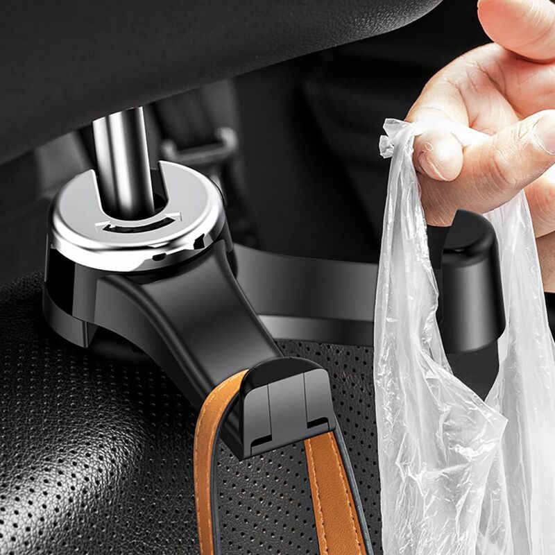 Car Headrest Hook, 2 In 1 Car Bag Holder With Phone Holder, Universal Car Interior Accessory Bag Holder, Vehicle Seat — image 4