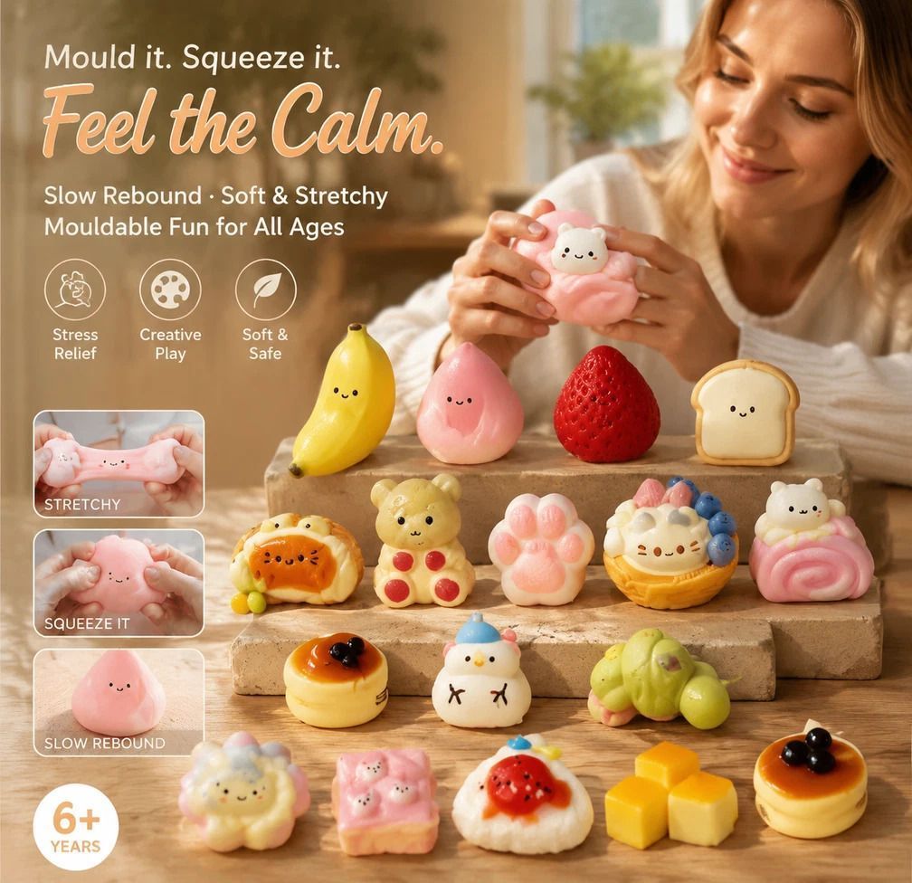 Pastel Pink Jumbo Strawberry Squishy Twin Pack, Quiet Downtime Pair — image 2