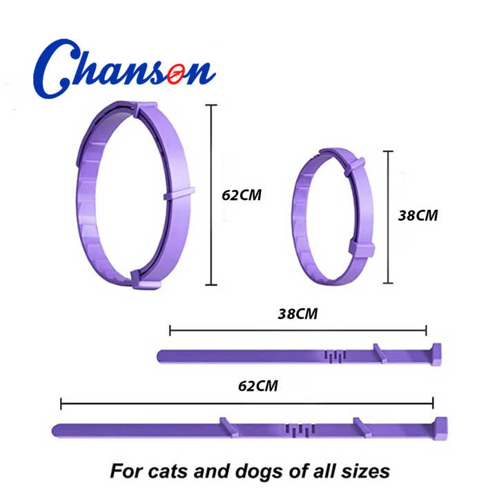 Black Calming Collars for Cats - Natural Anxiety Relief, Adjustable, 3 Pack (2 set/6PCS) — image 2