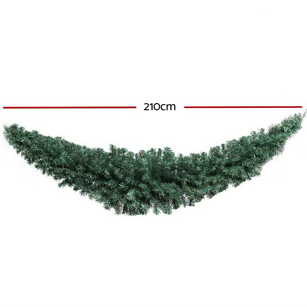 Jingle Jollys 2.1m Christmas Garland Xmas Decorations Green Wedding Party โ image 2