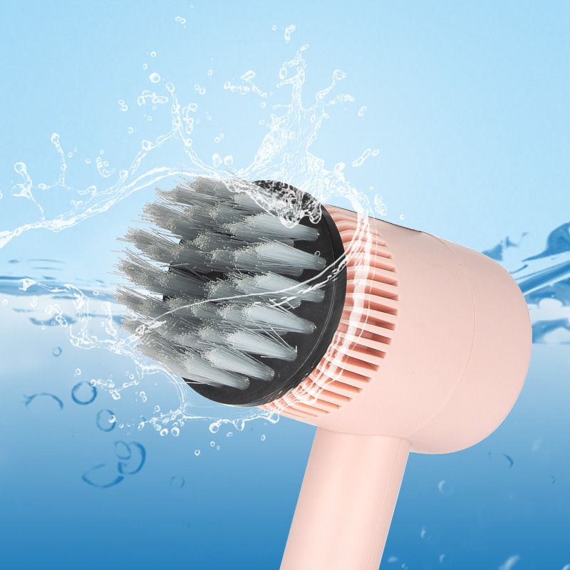 3 Gears Electric Cleaning Brush Cordless Multifunction Plastic with Extended Handle Electric Brush Cleaning Tool for Kitchen Pink 800mah — image 5