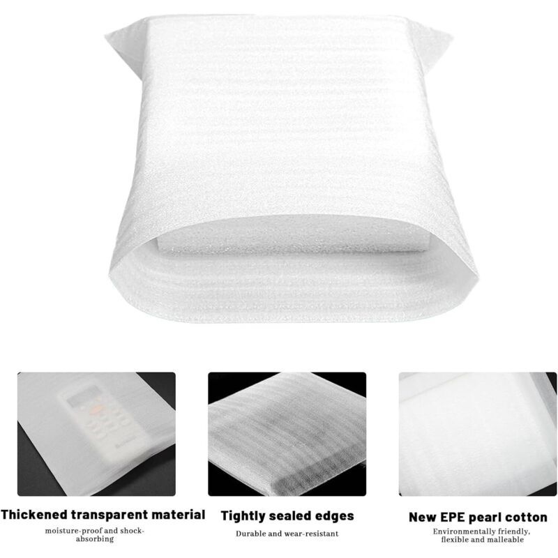 100 Pcs Moving Sheets Foam Bubble Wrap Cardboard for Boxes Dishes Plates, Glasses Packaging — image 2