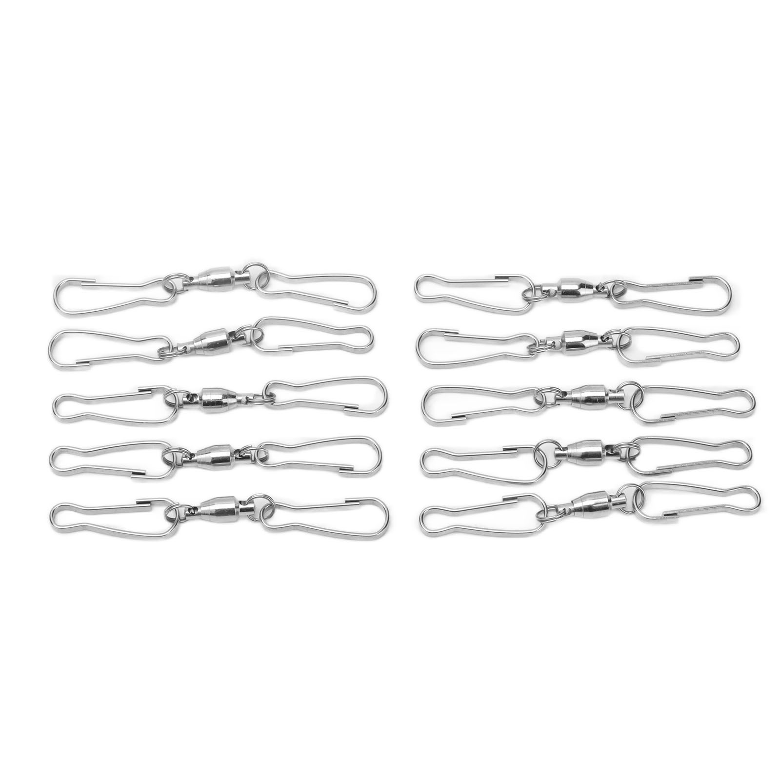 10pcs Hanging Hook Stainless Steel 360° Rotating Hook for Bird Feeder Wind Chimes7cm — image 2