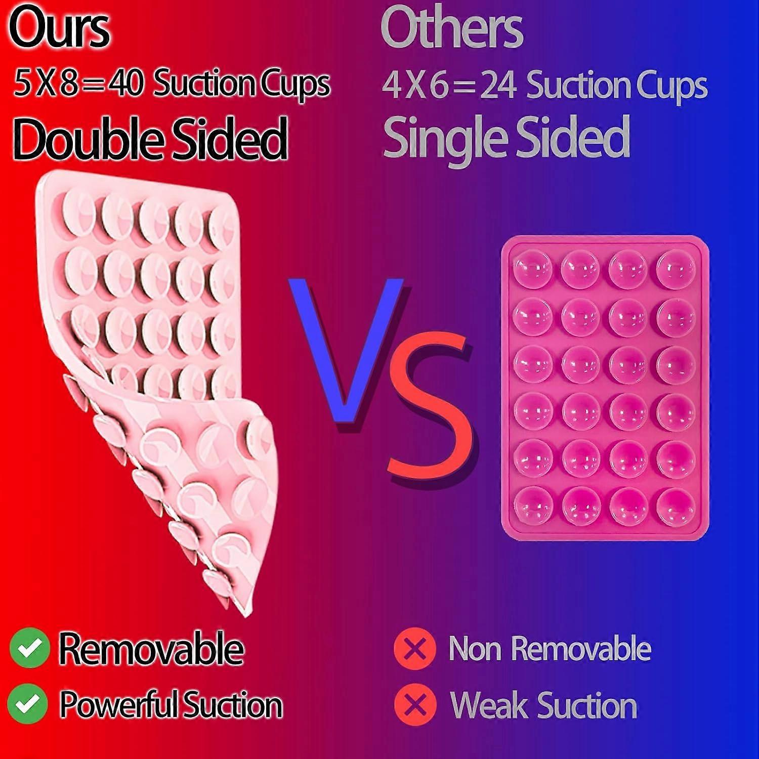 New Silicone Suction Cup Phone Case Mount Double Sided, Phone Accessory Handsfree Strong Grip Holder for Selfies and Videos White โ image 3