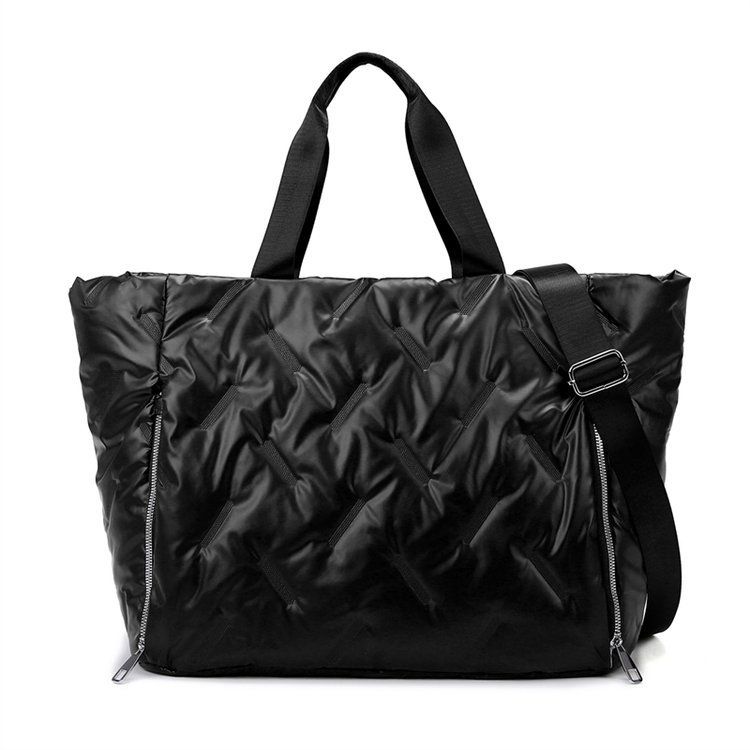 Large Gym Bag Polyester Sports Travel Bag - Black