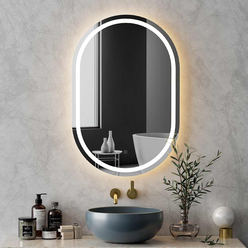 Embellir LED Wall Mirror With Light 50X75CM Bathroom Decor Oval Mirrors Vanity โ image 4