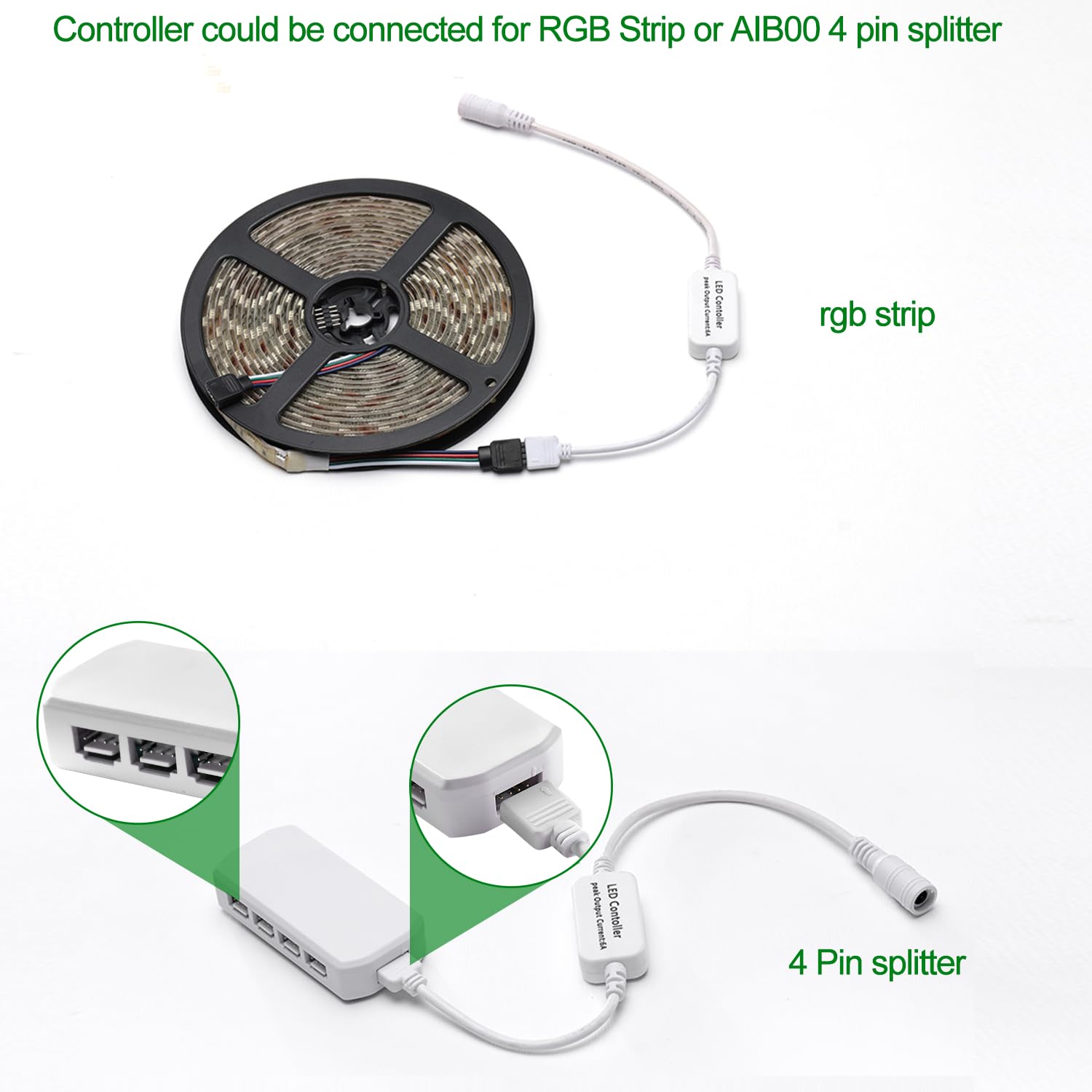 Mini Remote Controller for RGB Color LED Strip Lights, RF Dimmer for 12V DC LED Ribbon, LED Neon Sign, Wireless Remote Control for Dimmable 3528 5050 Under — image 4