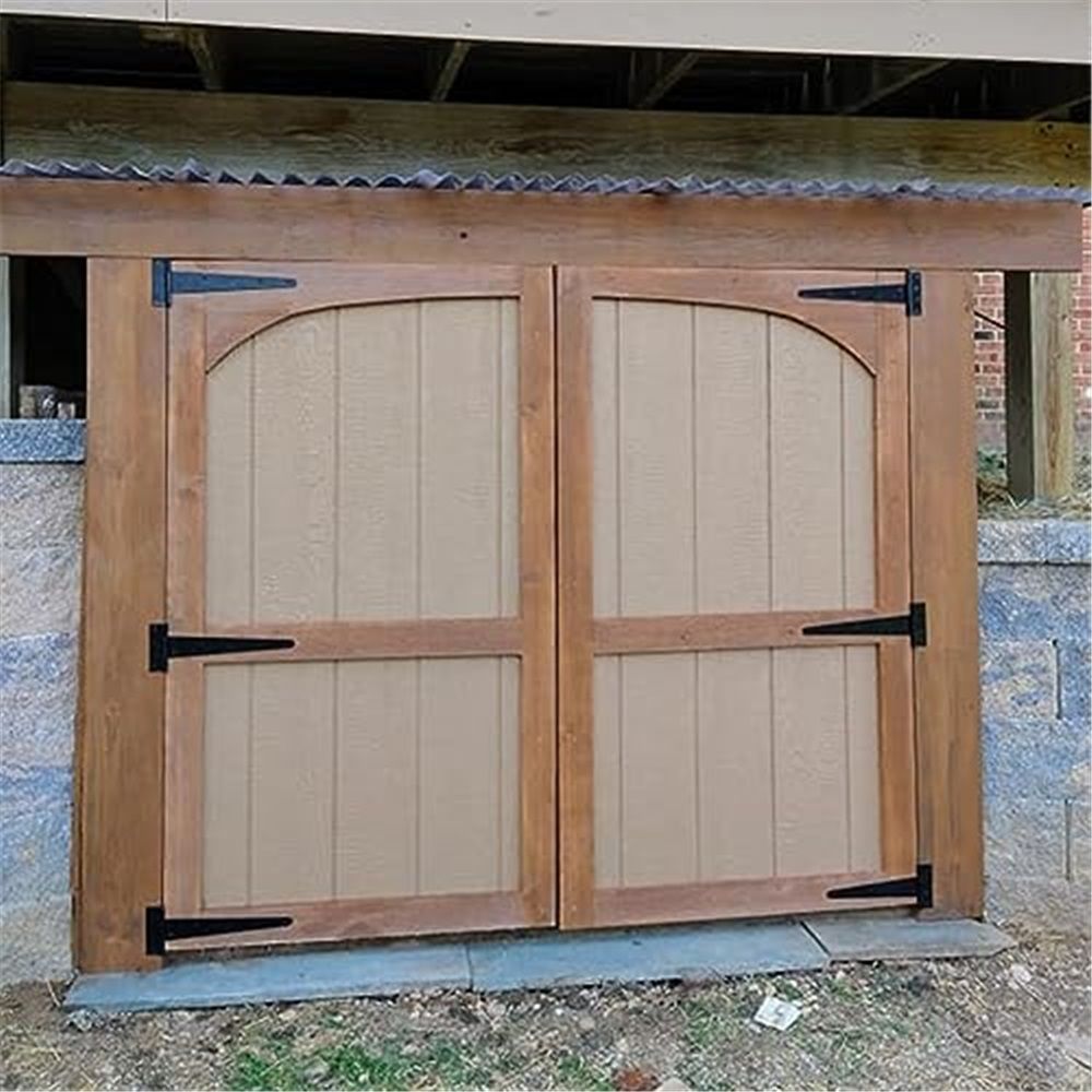 Heavy Duty T Hinge Tee T Strap Shed Gate Barn Fence Door Hinge Wrought Rustproof All Size Black (6 pcs, 8 inch) โ image 5
