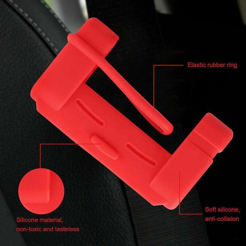2PCS Silicone Seat Belt Buckle Grip Cover Anti Scratch Protector for Car Interior — image 6