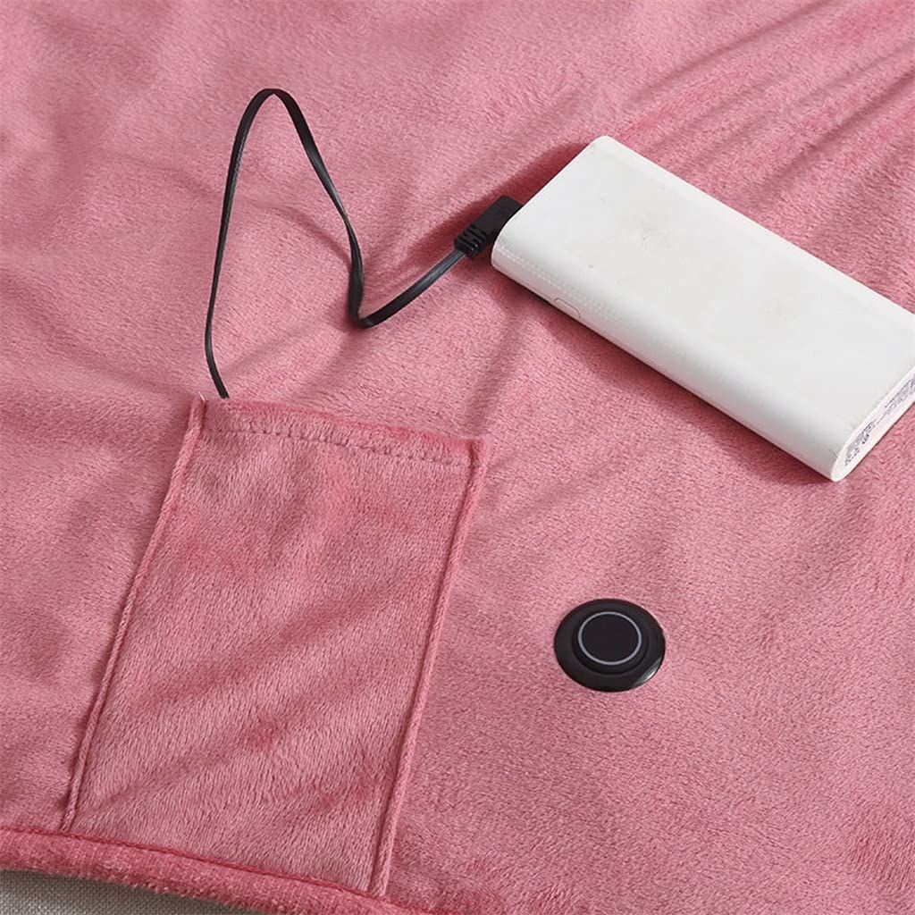 Large Electric Blanket Powered by Power Bank Winter Bed Warmer USB Heated Blanket Body Heater (Size: 100x140cm Zipper) โ image 5