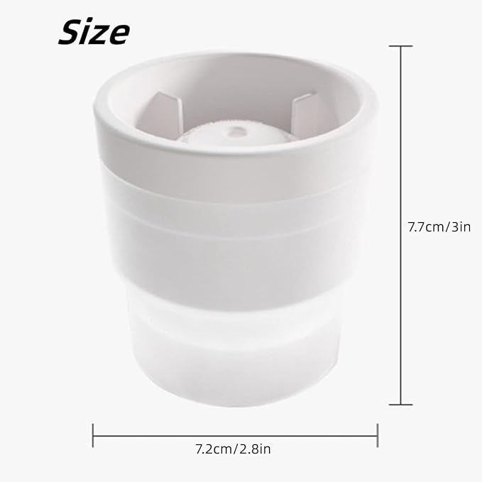 Ice Ball Maker Mold - Set of 3, Round Ice Cube Mold, 2.4 Inch Sphere Ice Cubes for Whiskey, Cocktails, Bourbon (3, White) — image 5