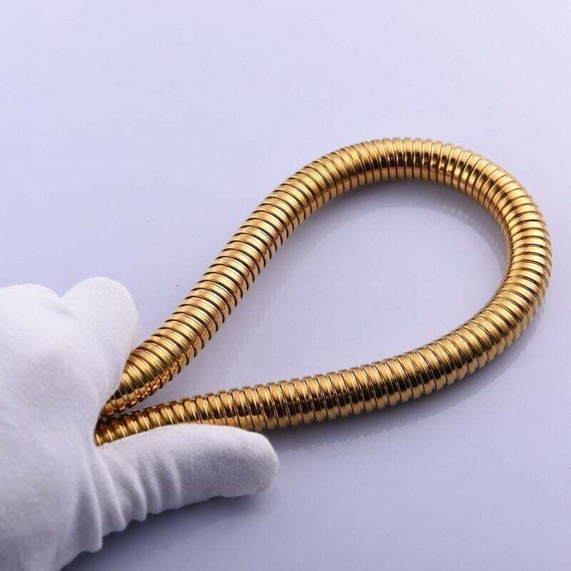 Gold Anti-Kink Flexible Shower Hose Stainless Steel with Solid Brass Connector, 1.5 m, 59 Inch — image 3