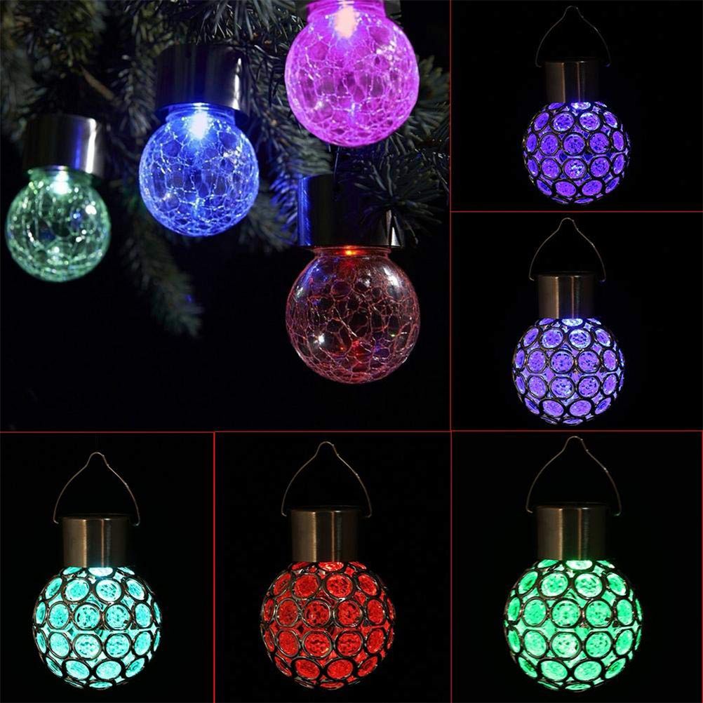 Solar Hollow Ball Light Colorful Small Ball Chandelier Decorative Hanging Lamp β image 6