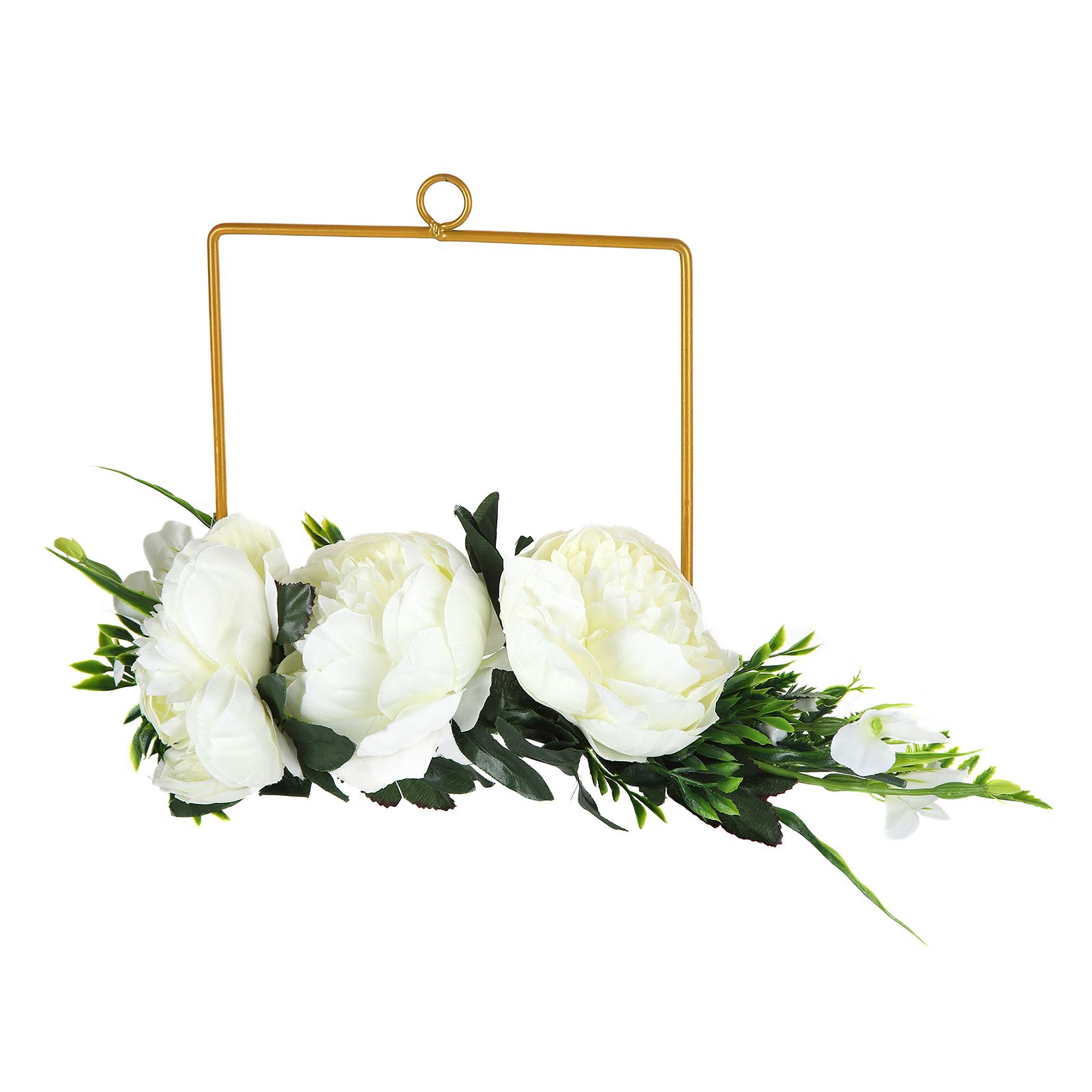 Artificial Metal Wreaths Wedding Wreaths Fake Flowers Decoration for Wedding Ceremony Anniversary Party — image 5