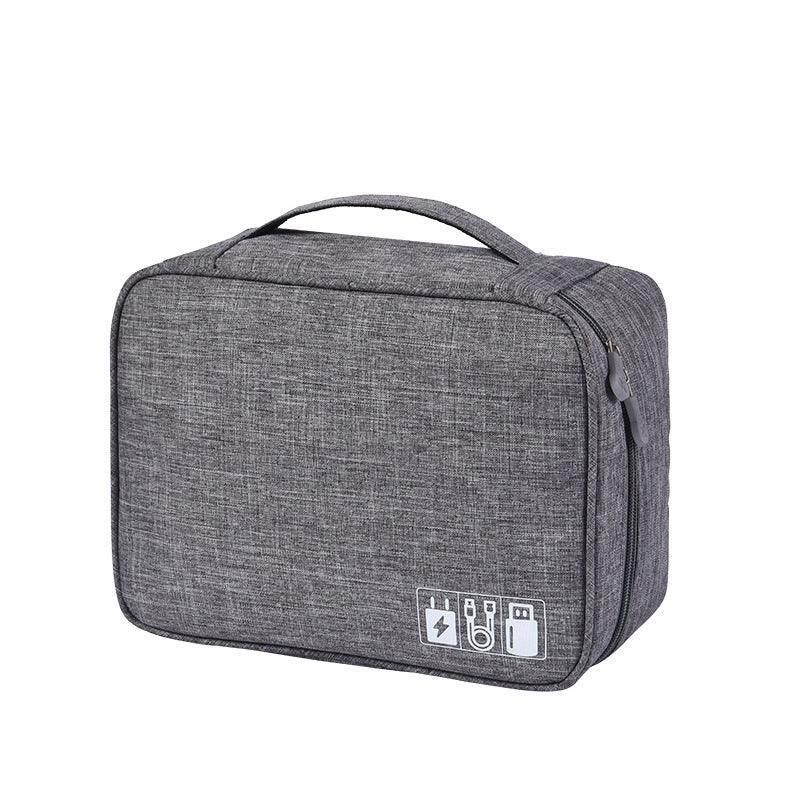 Cable Organizer Bag Charger USB Electronic Accessories Storage Travel Case - Grey