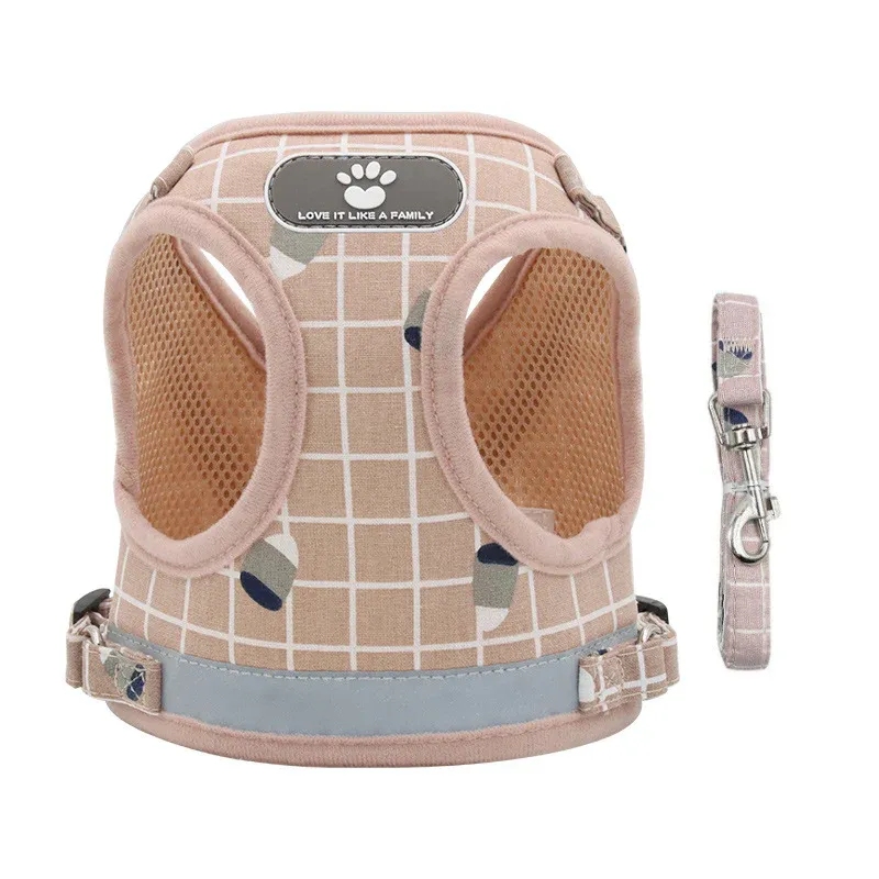 Small Dog Harness Vest Breathable Mesh Puppy Vest, Red, S