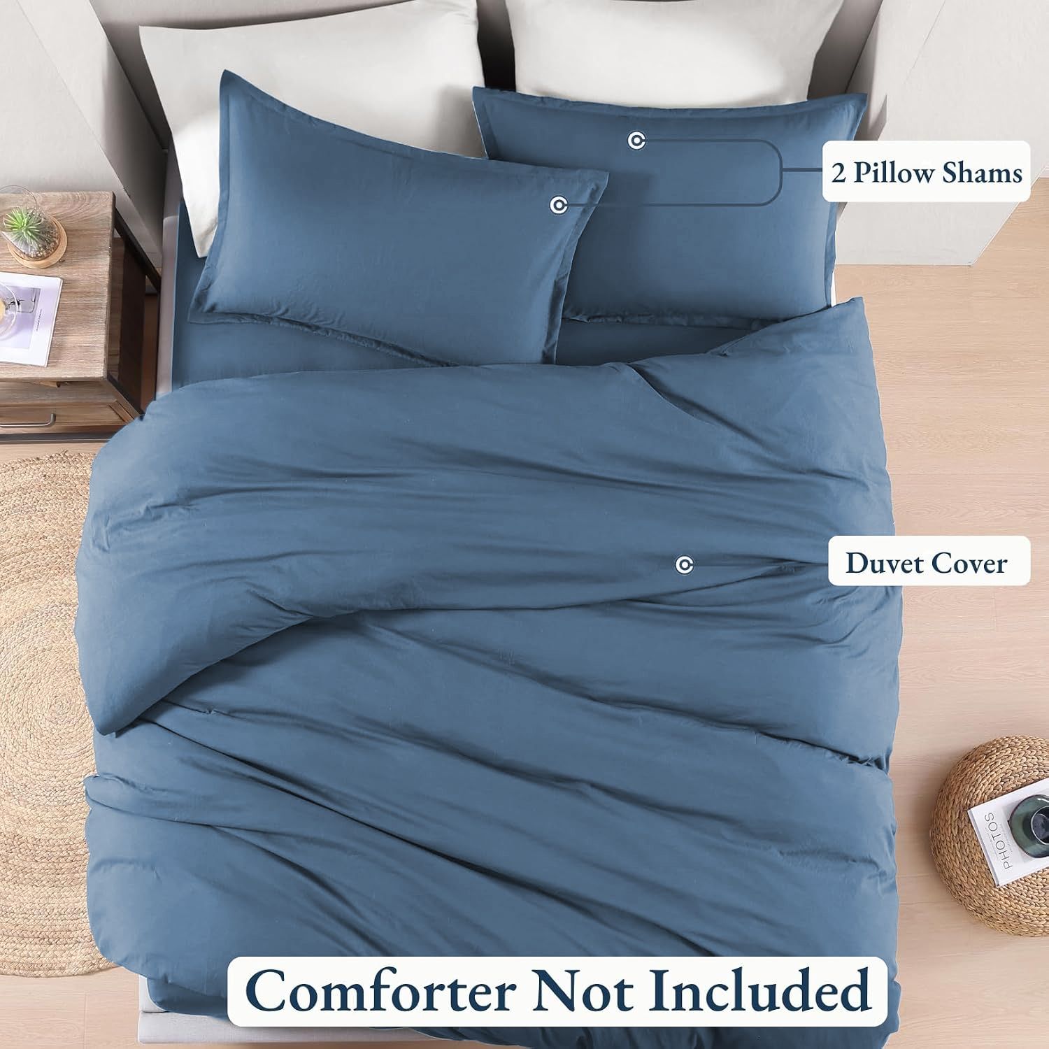 Hotel Soft Microfiber Duvet Cover Set-2000TC Quilt Cover Set & Pillowcases -1 Donna Cover Zipper Closure & 1 x Pillowcases-Breathable Bedding - Wrinkle, Fade — image 4