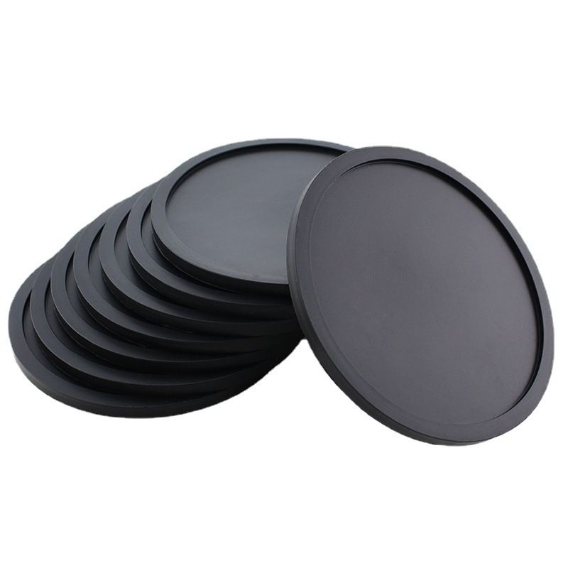 Silicone Coaster Round 10cm Non Slip Dingshuai Gray 10x0.3cm thin section โ image 3