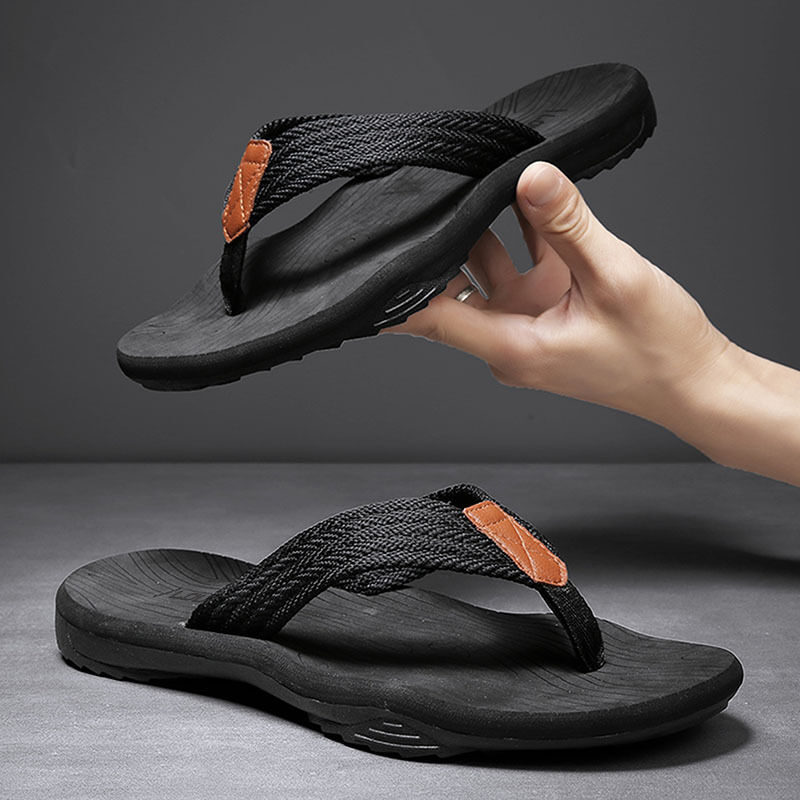 Men's Outdoor Non-Slip Flip Flops, 6 Colors EVA Lightweight Thick-Sole Beach Sandals for Casual & Sports(black-40) โ image 6